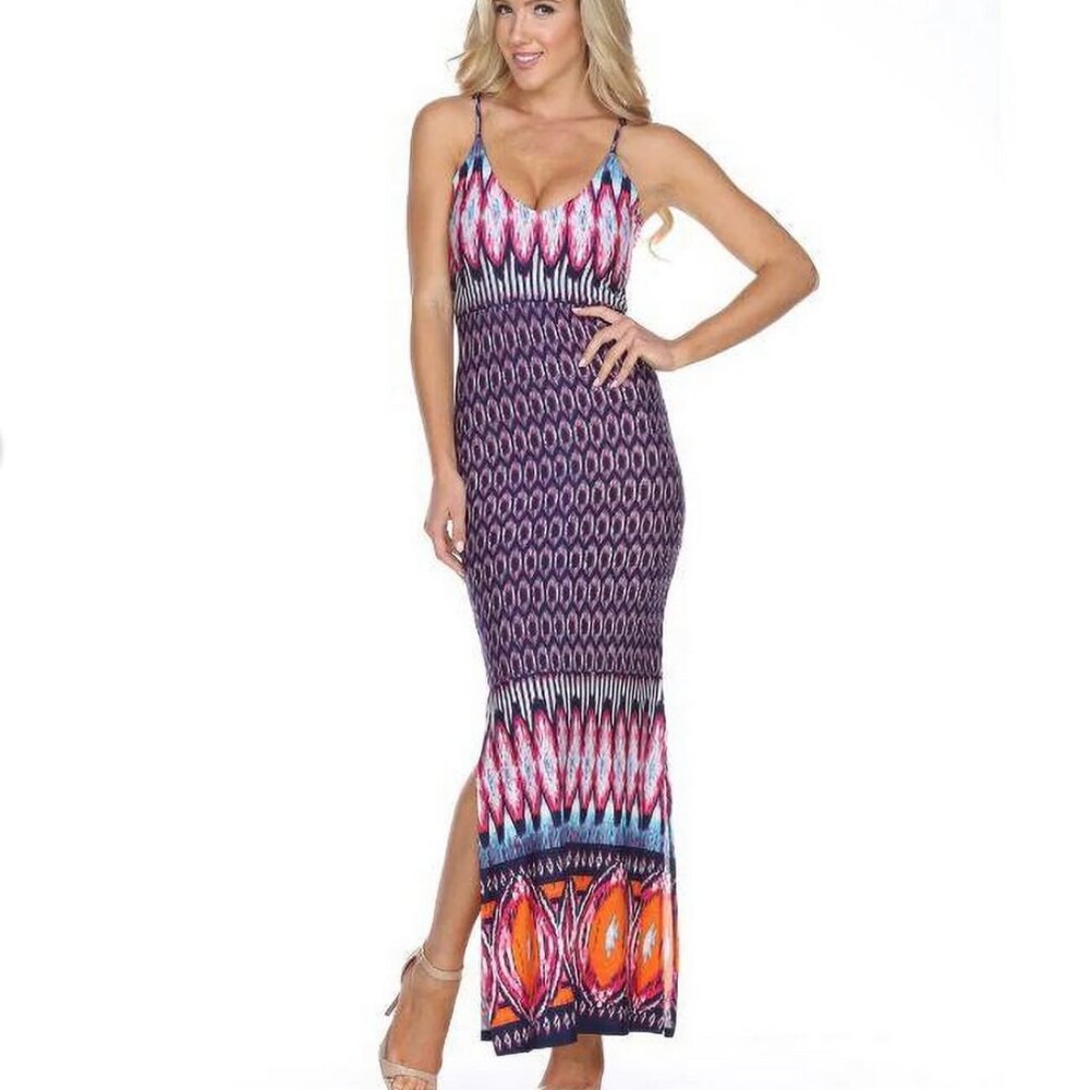 WHITE MARK SPAGHETTI STRAP MAXI DRESS